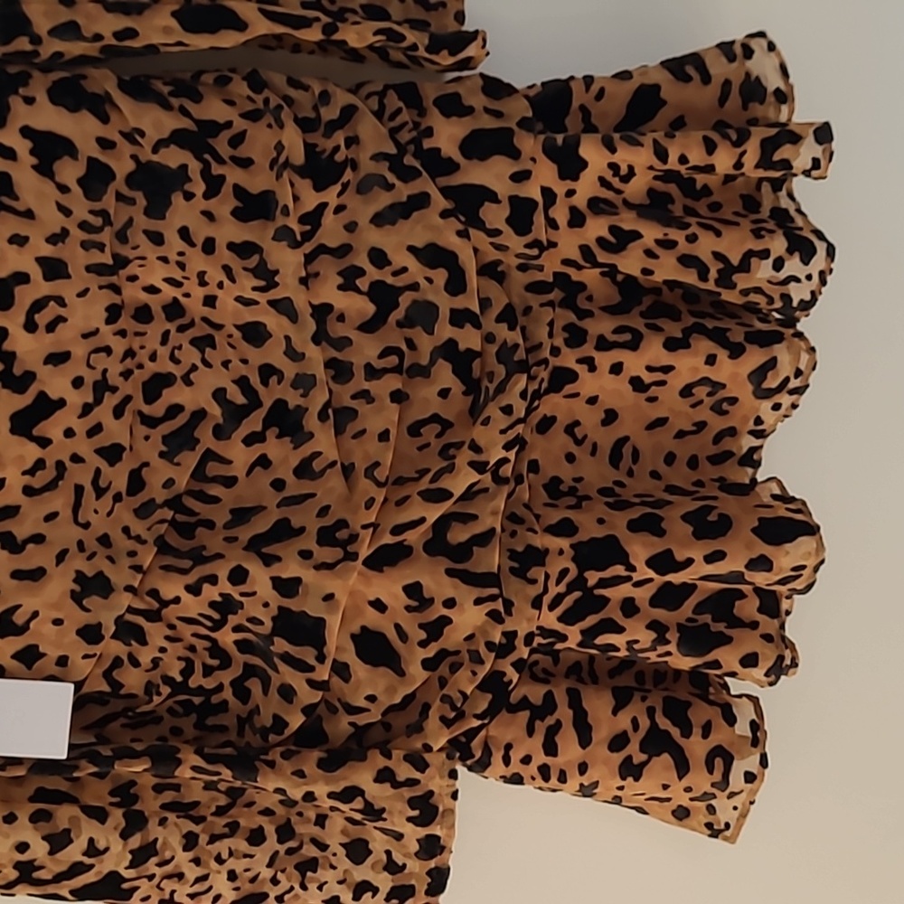 ASTR The Label Nikita Burnout Leopard Print Ruched Mini Dress Med NWT Mob Wife - Picture 7 of 14